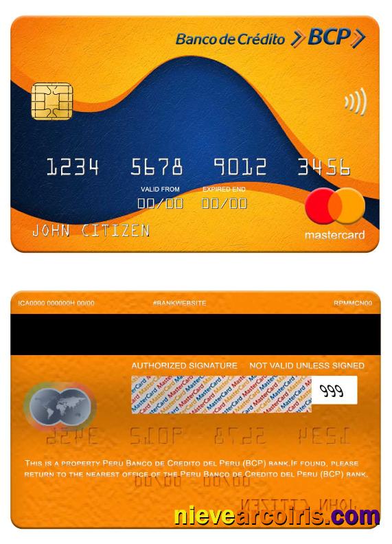 Peru Banco de Credito del Peru (BCP) bank mastercard